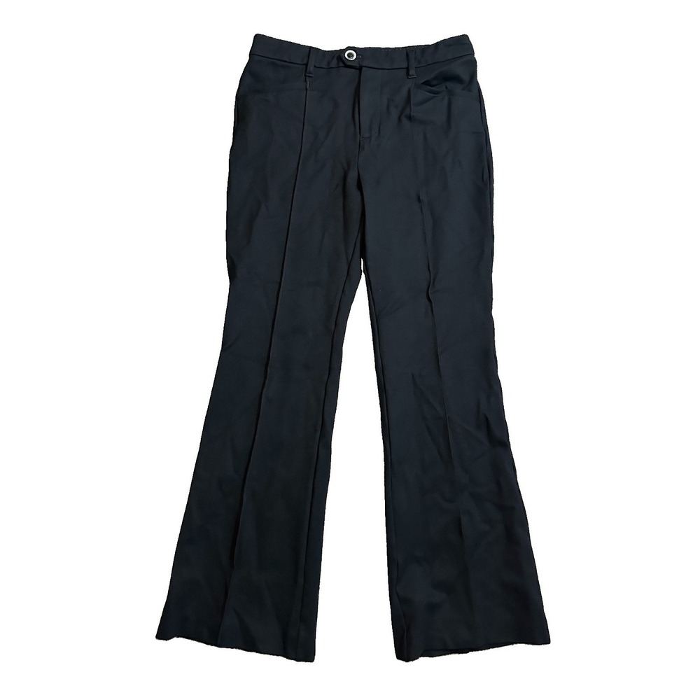 Anthropologie 8 The Essential Flare Trousers Black Dress Pants Career Minimalist